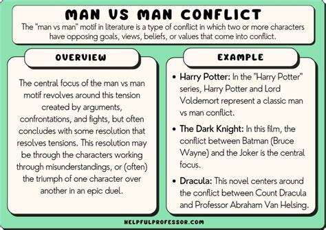 man vs men|15 Man vs Man Examples (Conflict in Literature) .
